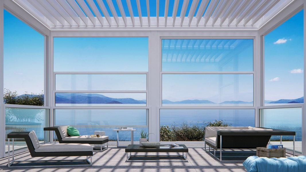 Парапетное  гильотинное остекление