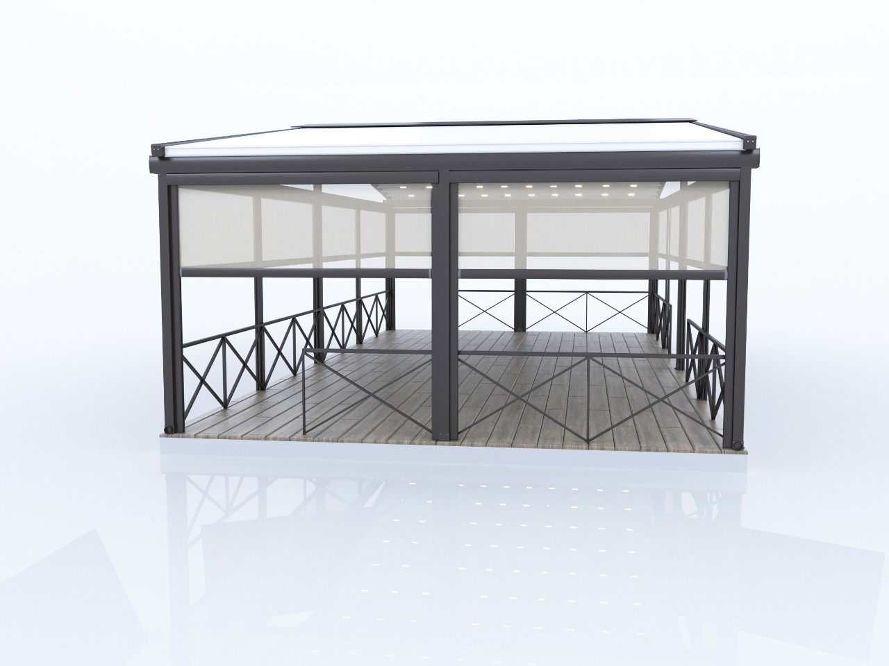 Исполнение пергол в версии Duo