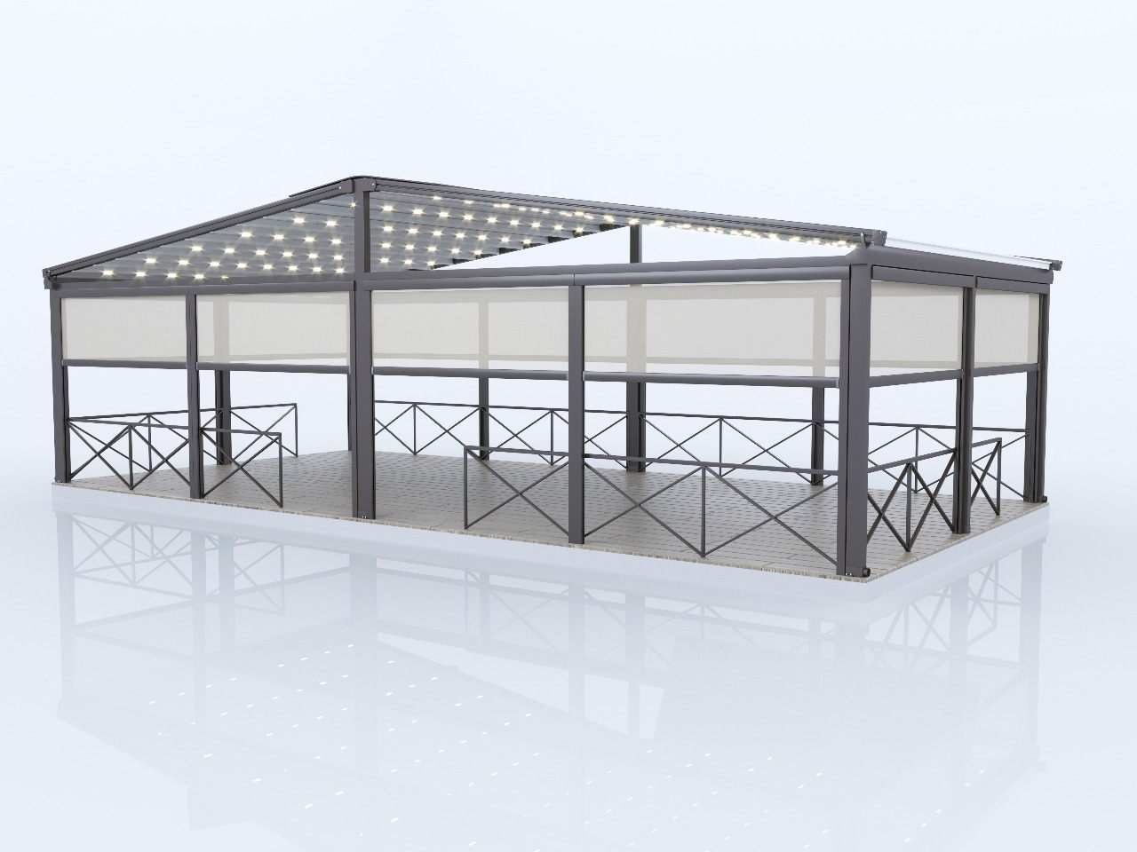 Исполнение пергол в версии Duo